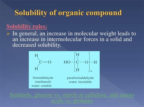 Solubility of Organic Compounds 